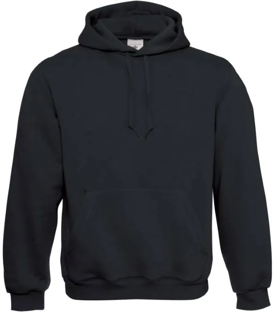 B&C Hooded – mikina s kapucí, černá