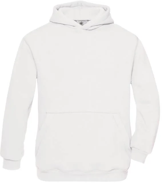 B&C Hooded /kids – dětská mikina s kapucí, bílá