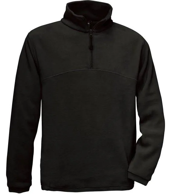 B&C Highlander + – fleecová mikina s 1/4 zipem, černá