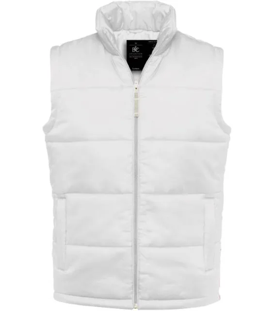 B&C Bodywarmer /men – pánská vesta, bílá