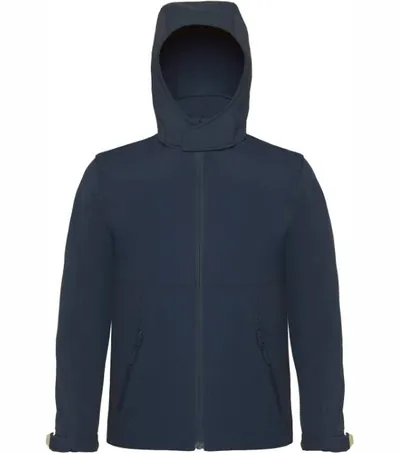 B&C Hooded Softshell /kids – dětská 3-vrstvá softshellová bunda