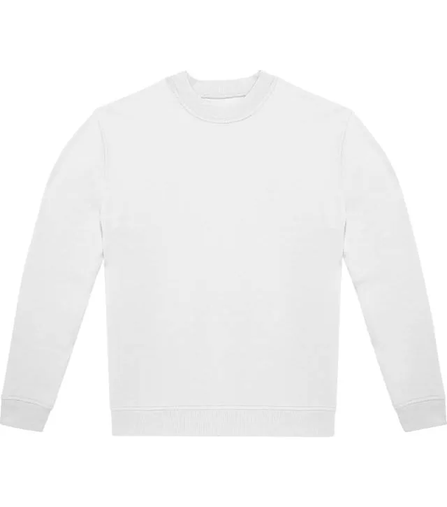 B&C ID.222 Crew – unisex mikina, bílá