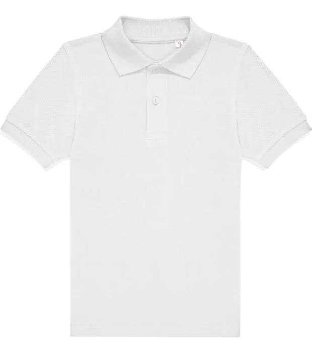 B&C My Polo 180 /kids – dětské piqué polo, bílá