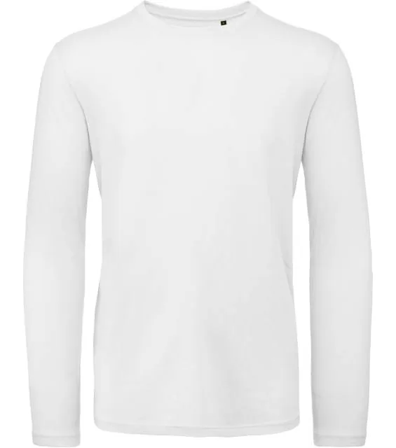 B&C Inspire LSL T /men – pánské tričko s dlouhým rukávem, bílá