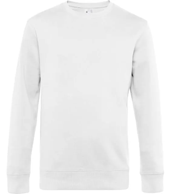 B&C KING Crew Neck – pánská mikina, bílá