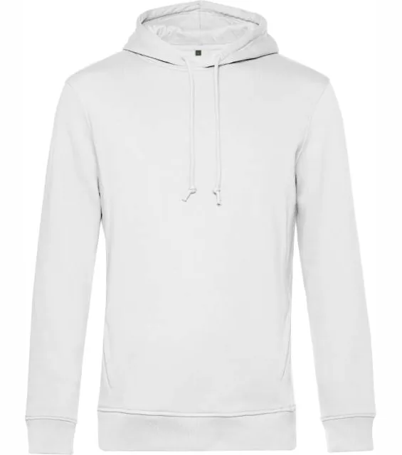 B&C Inspire Hooded – pánská mikina s kapucí, bílá