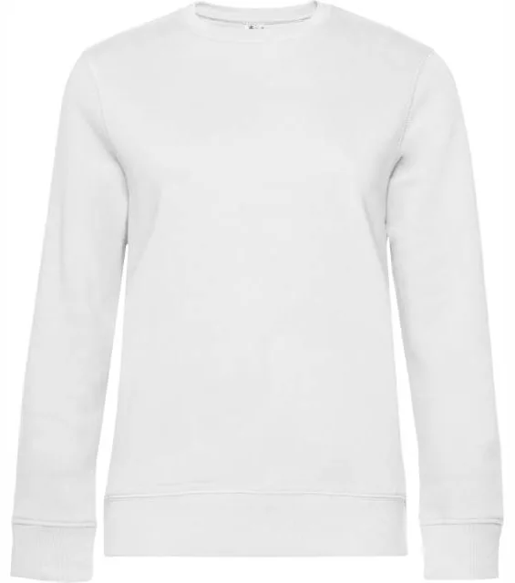 B&C QUEEN Crew Neck – dámská mikina, bílá