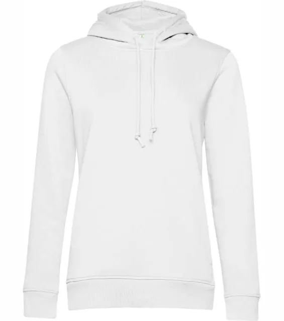 B&C Inspire Hooded /women – dámská mikina s kapucí, bílá