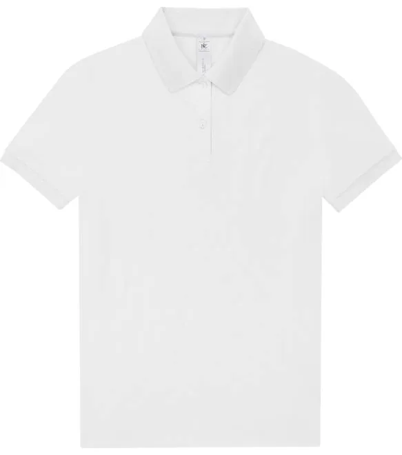 B&C My Polo 210 /women – dámské piqué polo z těžké bavlny, bílá