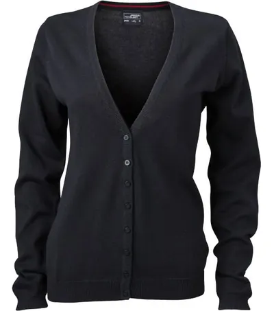 James & Nicholson JN 660 – dámský pletený cardigan s výstřihem do V