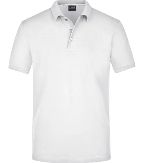 James & Nicholson JN 708 – pánské pima piqué polo, bílá
