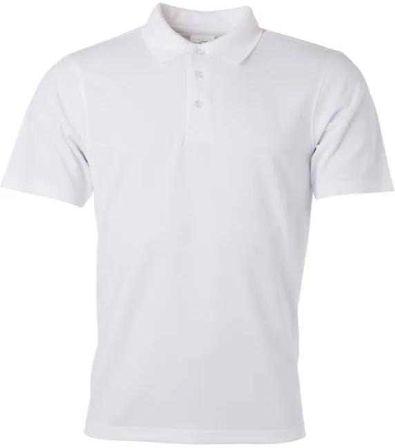 James & Nicholson JN 720 – pánské funkční polo, bílá