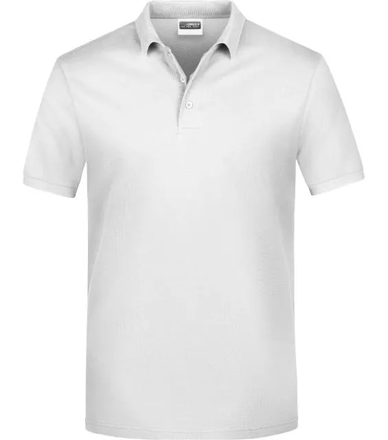 James & Nicholson JN 792 – pánské piqué polo, bílá
