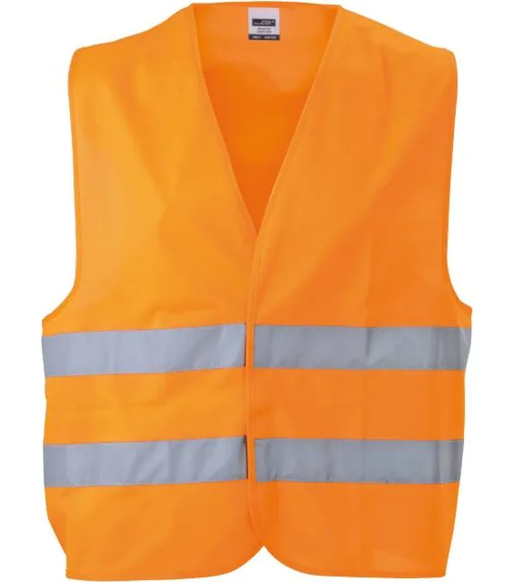 James & Nicholson JN 815 – bezpečnostní vesta pro dospělé, fluorescenční oranžová