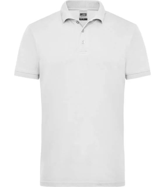 James & Nicholson JN 830 – pánské pracovní piqué polo, bílá