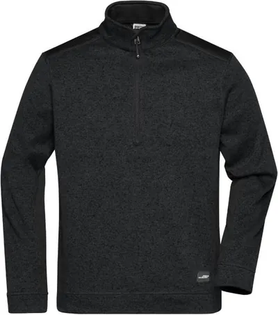 James & Nicholson JN 864 – pánská pracovní fleece bunda 1/2 zip - Strong