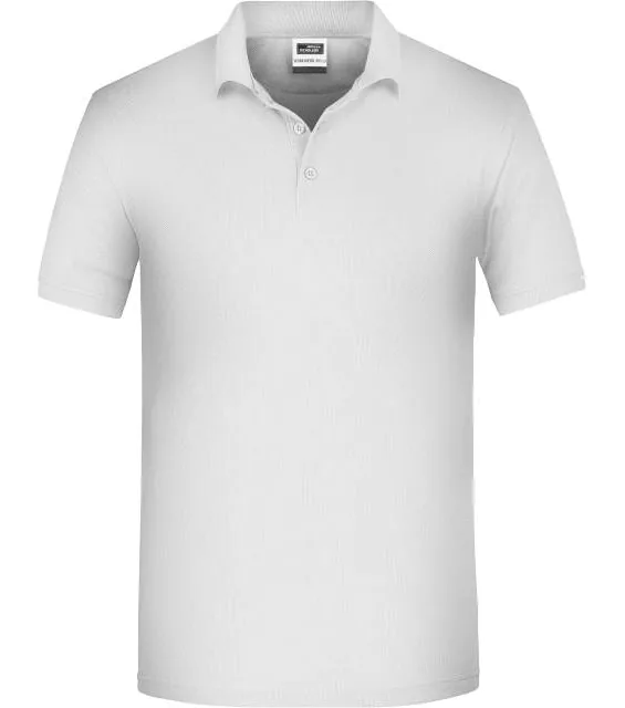 James & Nicholson JN 874 – pánské pracovní bio piqué polo, bílá