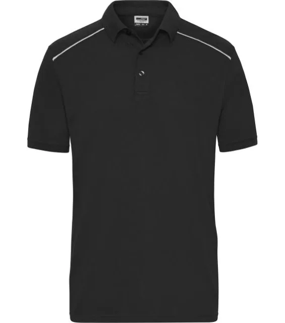 James & Nicholson JN 892 – pánské pracovní piqué polo "Solid", černá