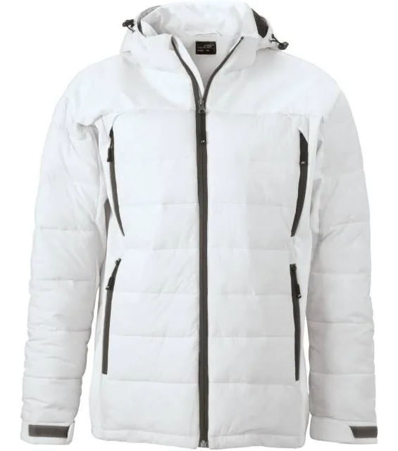 James & Nicholson JN 1050 – pánská outdoorová hybridní bunda, bílá