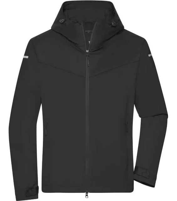 James & Nicholson JN 1180 – pánská outdoorová softshellová bunda, černá