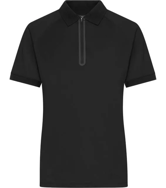 James & Nicholson JN 1307 – dámské piqué polo se zipem, černá