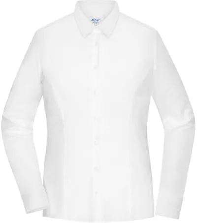 James & Nicholson JN 1371 – popelínová halenka slim fit s dlouhým rukávem
