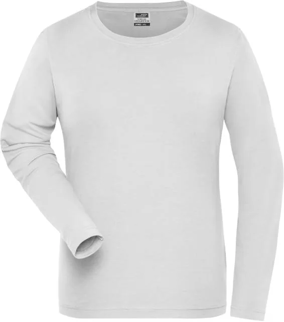James & Nicholson JN 1803 – dámské pracovní elast. tričko - Solid, bílá