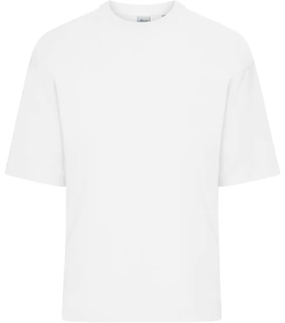 James & Nicholson 8041 – těžké bio oversize tričko, bílá