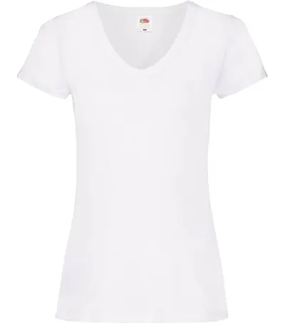 Fruit of the Loom Lady-Fit Valueweight V-Neck T – dámské tričko s výstřihem do V