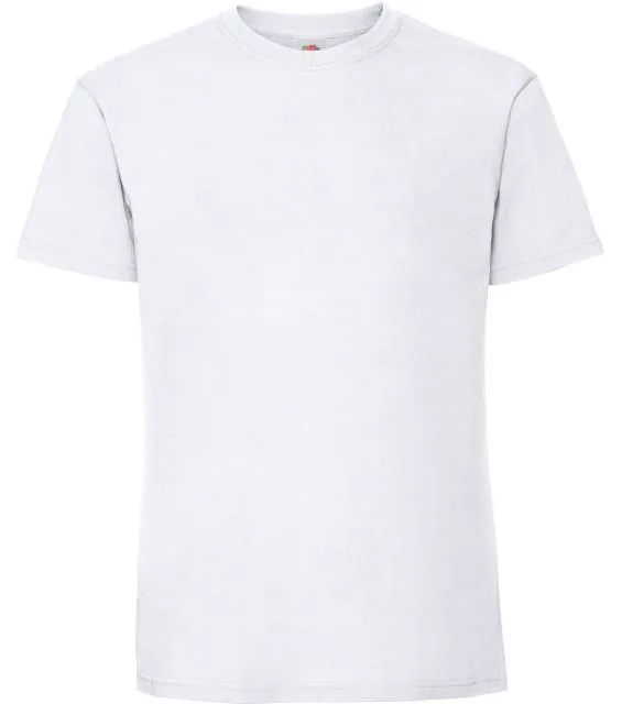 Fruit of the Loom Iconic 195 T – pánské těžké tričko, bílá