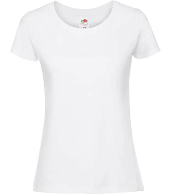 Fruit of the Loom Lady-Fit Iconic 195 T – dámské tričko z těžké bavlny, bílá