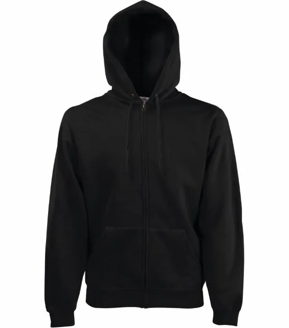 Fruit of the Loom Premium Hooded Sweat Jacket – mikina s kapucí, černá
