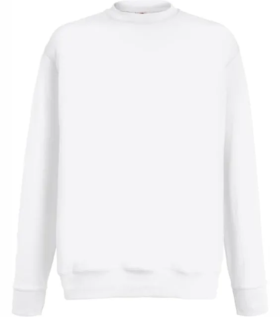 Fruit of the Loom Lightweight Set-In Sweat – pánská mikina, bílá