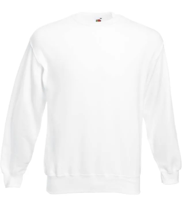 Fruit of the Loom Classic Set-In Sweat – mikina, bílá
