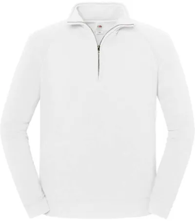 Fruit of the Loom Iconic Premium Zip Neck Sweat – těžká mikina s 1/4 zipem