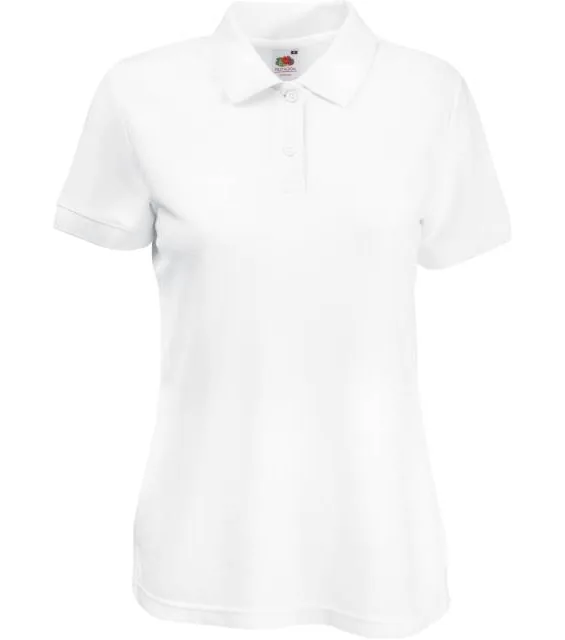Fruit of the Loom Lady-Fit 65/35 Polo – dámské piqué polo, bílá