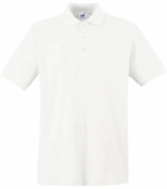 Fruit of the Loom Premium Polo – piqué polo, bílá