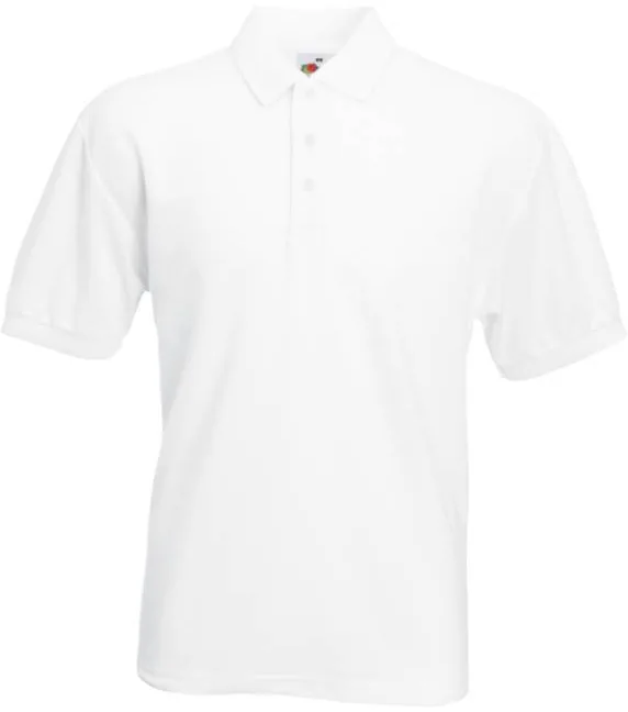 Fruit of the Loom 65/35 Pique Polo – piqué polo, bílá