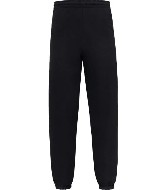 Fruit of the Loom Iconic Premium Elasticated Cuff Jog Pants – tepláky z těžké bavlny, černá
