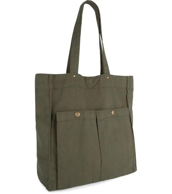 KiMood KI 3215 – bavlněná taška, sepraná zelená (washed kombu green)