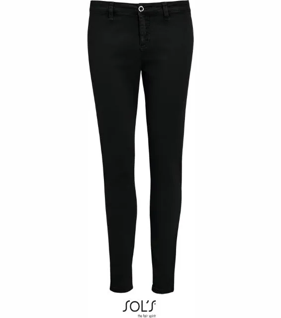 SOL'S Jules Women – dámské 7/8 kalhoty, černá