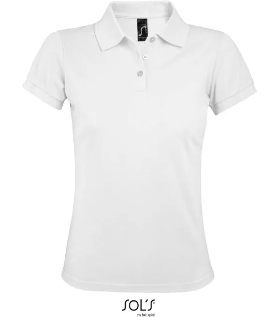 SOL'S Prime Women – dámské piqué polo z těžké bavlny, bílá