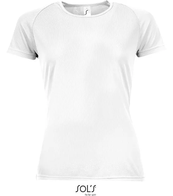 SOL'S Sporty Women – dámské raglánové sportovní tričko, bílá