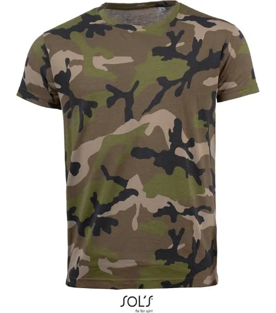 SOL'S Camo Men – pánské maskáčové tričko, maskáčová