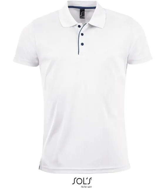 SOL'S Performer Men – pánské piqué sportovní polo, bílá