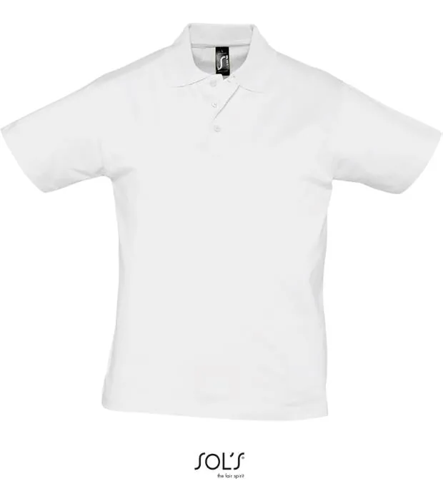 SOL'S Prescott Men – pánské žerzejové polo, bílá