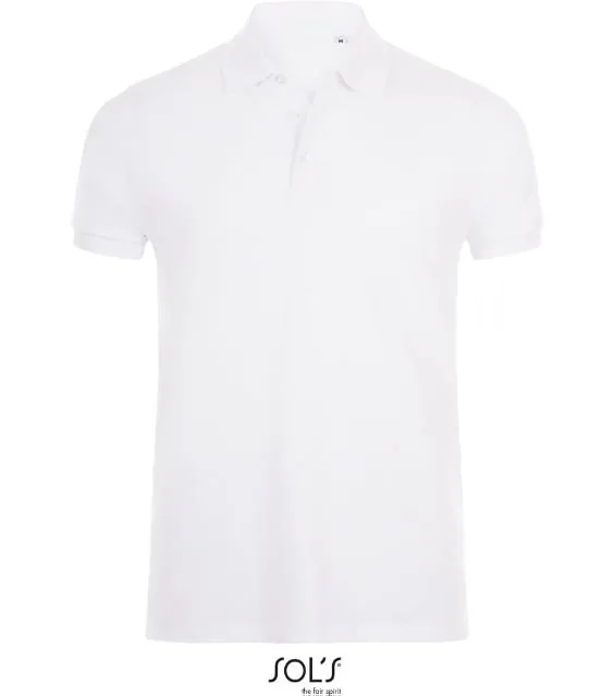 SOL'S Phoenix Men – pánské elastické piqué polo, bílá