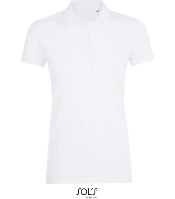 SOL'S Phoenix Women – dámské elastické piqué polo, bílá