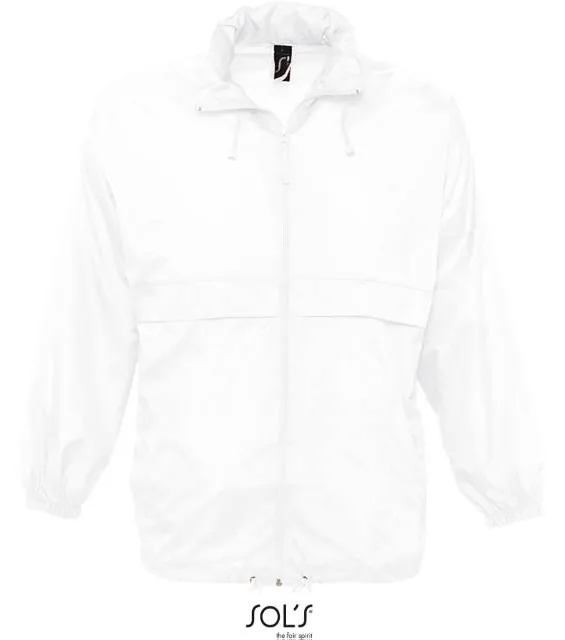 SOL'S Surf – unisex větrovka, bílá