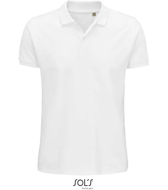 SOL'S Planet Men – pánské piqué polo z bio bavlny, bílá
